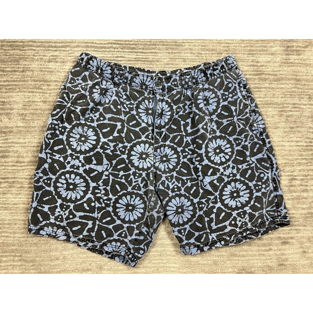 Bugle‎ Boy Shorts Mens 40W Blue Tropical Ramie Blend